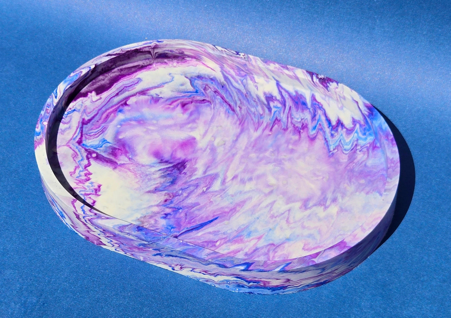 Faux Stone Utility Tray - Purple and Blue