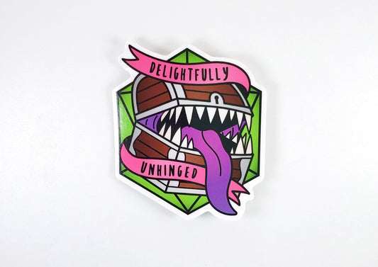 Delightfully Unhinged Sticker