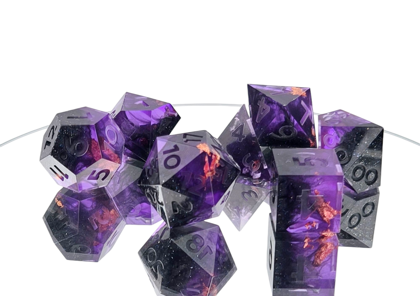 Purple and Shimmery Black Set (Unsanded, Uninked)