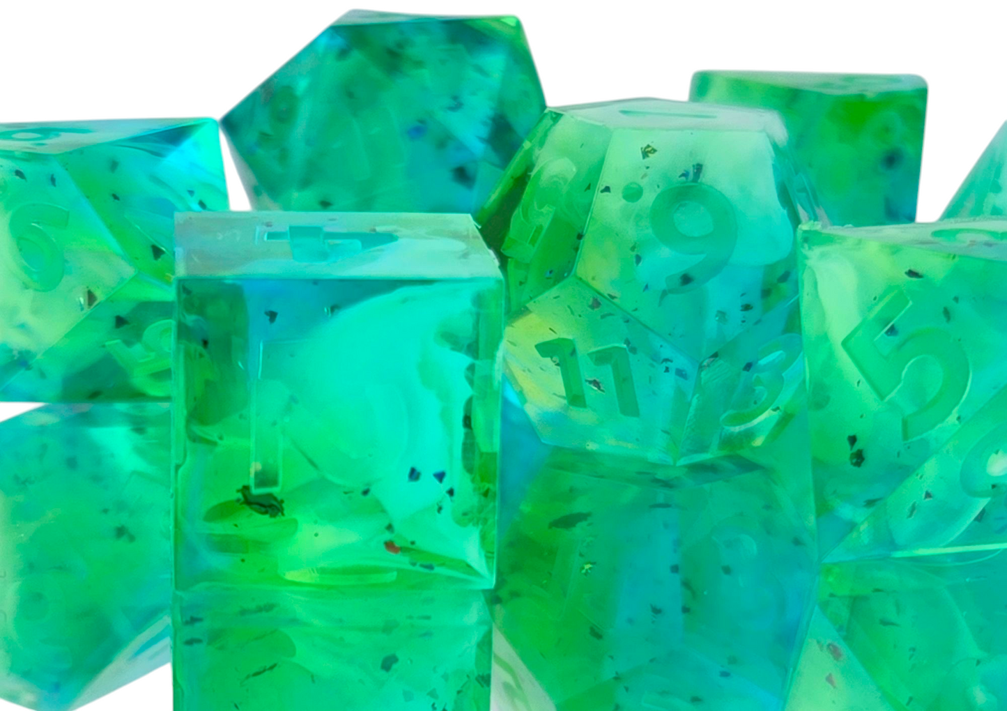 Blue and Green, White Wisp Set (Unsanded, Uninked)