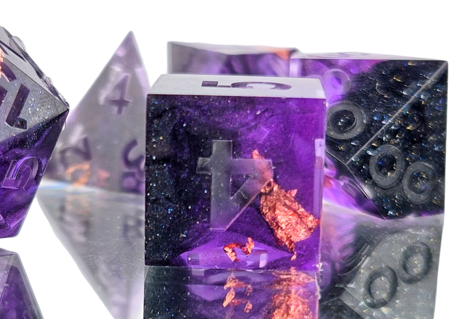 Purple and Shimmery Black Set (Unsanded, Uninked)