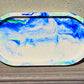 Faux Stone Trinket Tray - Lime Green and Blue