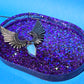 Resin Trinket Tray - Purple Colorshift Chunky Glitter